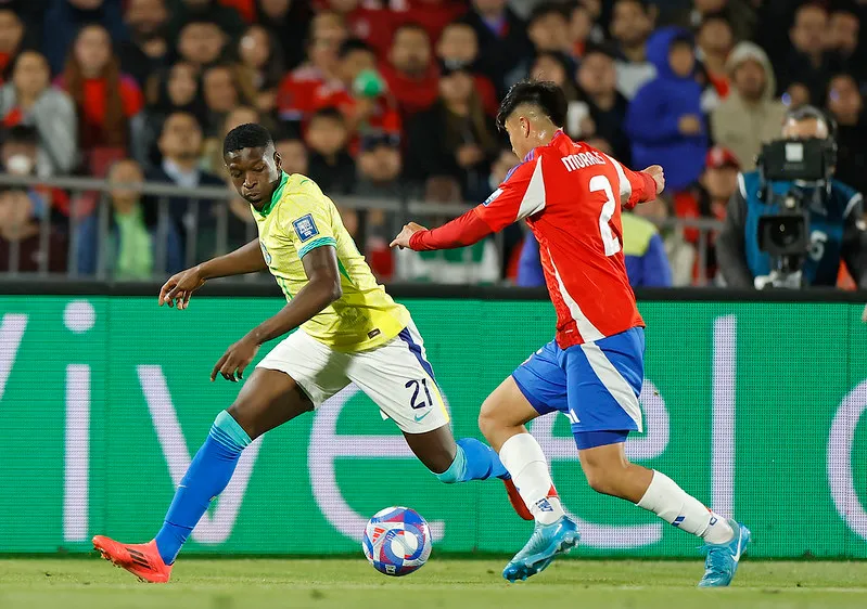 Luiz Henrique marcou um dos gols da vitória do Brasil no último jogo contra o Chile. Foto: Rafael Ribeiro/CBF
