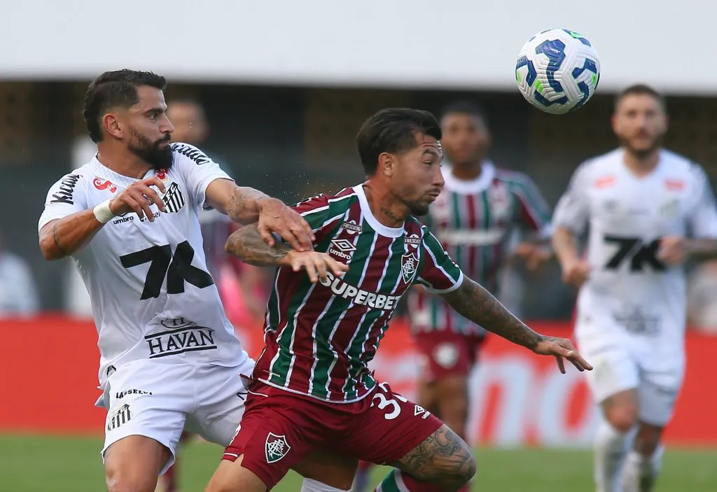 Fluminense ficou no empate sem gols com o Santos, na última rodada do Brasileirão. Foto: Mauricio De Souza/AGIF
