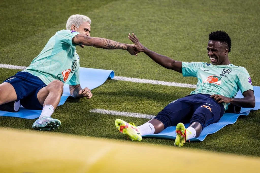 COPA DO MUNDO 2022, Pedro e Vinicius Junior jogadores da Seleção Brasileira – Foto: Pedro Martins/AGIF