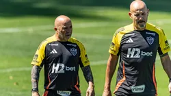 Primeiro treino contou com novidade no time (Foto: Paulo Henrique França / Atlético)