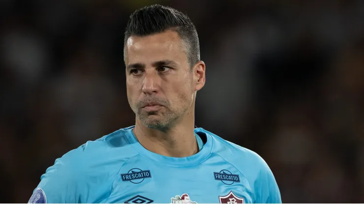 Fabio goleiro do Fluminense durante partida contra o America de Cali no estadio Maracana pelo campeonato Copa Libertadores 2025. Foto: Jorge Rodrigues/AGIF