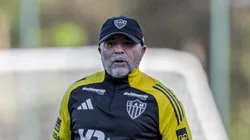 Sampaoli durante a atividade da última quarta-feira (3).