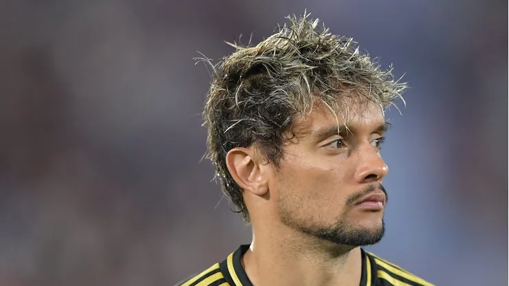 Scarpa durante jogo contra o Flamengo.