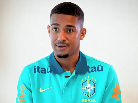 Samuel Lino, do Flamengo, comemora estreia pela seleção brasileira