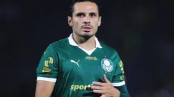 SP - BARUERI - 25/01/2025 - PAULISTA 2025, PALMEIRAS X NOVORIZONTINO - Raphael Veiga jogador do Palmeiras durante partida contra o Novorizontino no estadio Arena Barueri pelo campeonato Paulista 2025. Foto: Ettore Chiereguini/AGIF