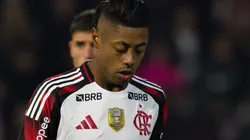 Bruno Henrique durante partida entre Red Bull Bragantino e Flamengo, no Estádio Cícero de Souza Marques, pelo Brasileirão.