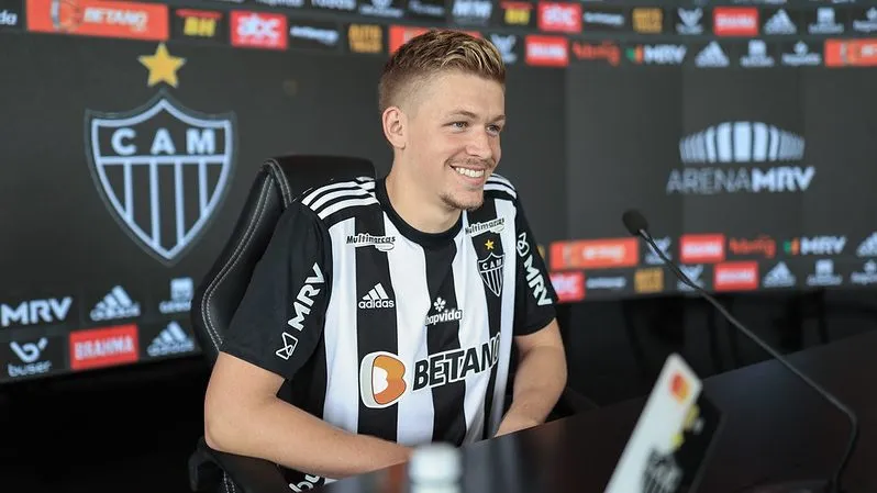 Bruno Fuchs no Atlético-MG. Foto: Pedro Souza/Atlético