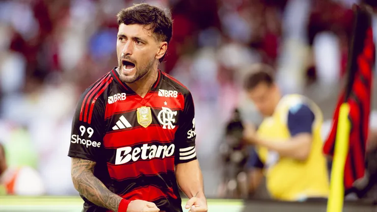 Arrascaeta comemora gol do Flamengo contra o Grêmio (Adriano Fontes/Flamengo)