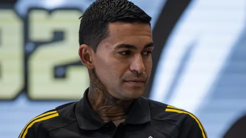 Dudu durante sua apresentação pelo Galo. Foto: Pedro Souza/Atlético