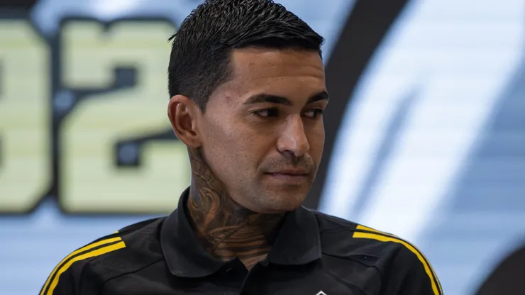Dudu durante sua apresentação pelo Galo. Foto: Pedro Souza/Atlético