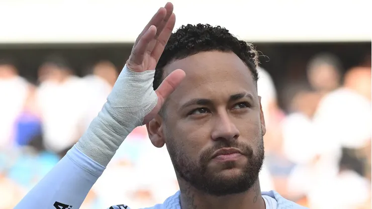 Neymar durante jogo do Peixe na Vila Belmiro.