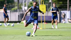 Neymar em ação durante treino pelo Santos. Foto: Mauricio De Souza/AGIF