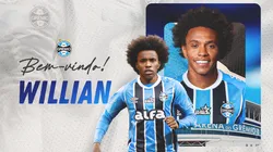 Willian anunciado no Gremio - Foto: Site oficial do Grêmio