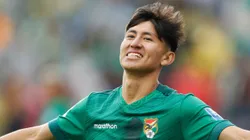 Miguelito comemorando gol pela Bolívia. (Photo by Gaston Brito Miserocchi/Getty Images)