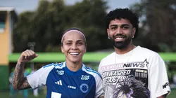 Leticia Ferreira e Gabigol em partida do Brasileirão Feminino - Foto: Gustavo Martins/Cruzeiro