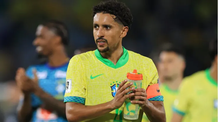 Marquinho completou 100 jogos com a camisa da Seleção Brasileira (Photo by Buda Mendes)