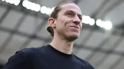 Filipe Luís, técnico do Flamengo em partida pelo campeonato brasileiro