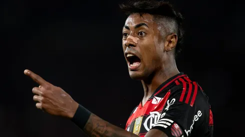 Bruno Henrique na partida contra o Atlético-MG