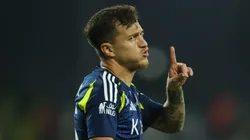 Otávio, atuando pelo Al-Nassr em partida pelo campeonato da Arábia Saudita