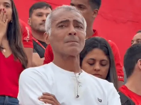 Romário chora após classificação do América-RJ pela Copa Rio