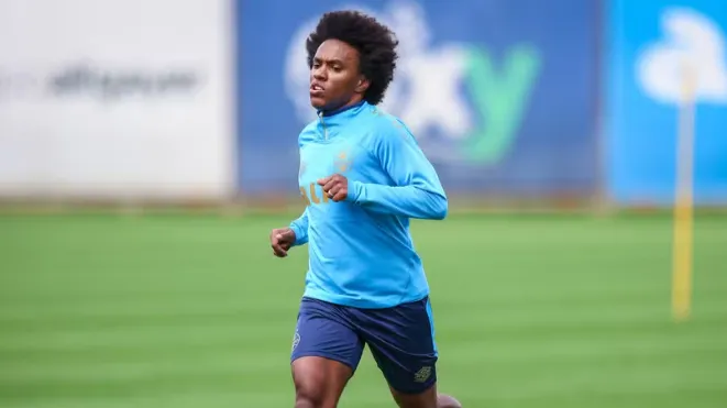 William em treino do Grêmio. Foto: Lucas Uebel/Divulgação Grêmio