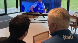 Arthur Elias e Ancelotti assistem juntos à final do Brasileirão Feminino. Foto: reprodução/Instagram/@brasil