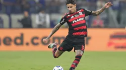 Erick Pulgar, jogador do Flamengo, durante partida contra o Cruzeiro no estadio Mineirao pelo campeonato Brasileiro A 2025. Foto: Gilson Lobo/AGIF