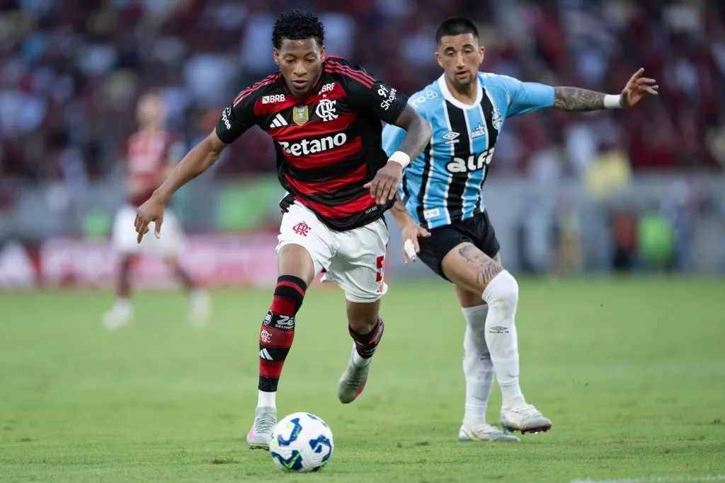 Plata foi titular contra o Grêmio, último jogo do Flamengo antes da Data Fifa. Foto: Jorge Rodrigues/AGIF