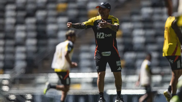 Sampaoli comanda treino na Arena MRV - Foto: Pedro Souza / Atlético