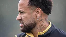 Neymar durante treinamento no CT Rei Pelé. Foto: Raul Baretta/Santos FC