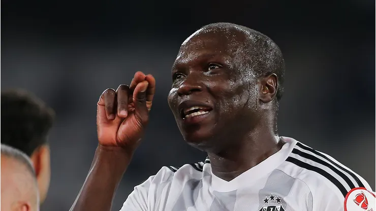 Aboubakar durante jogo do Besiktas na Turquia.