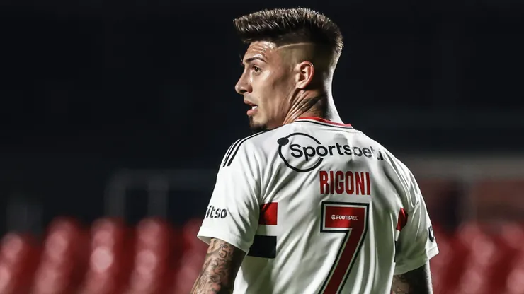 Rigoni jogador do Sao Paulo durante partida contra o Ayacucho no estadio Morumbi pelo campeonato Copa Sul-Americana 2022. Foto: Marcello Zambrana/AGIF
