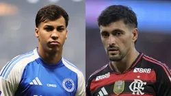 Kaio Jorge e Arrascaeta. Fotos: Gilson Lobo/AGIF e Thiago Ribeiro/AGIF.