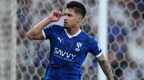 Marcos Leonardo comemorando. Foto: Yasser Bakhsh/Getty Images