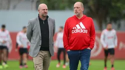 Alessandro Barcellos e José Olavo Bisol no CT Parque Gigante