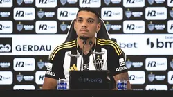 Ruan Tressoldi apresentado no Galo. Foto: Pedro Souza / Atlético