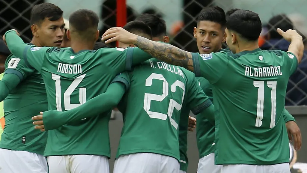 Jogadores da Bolívia