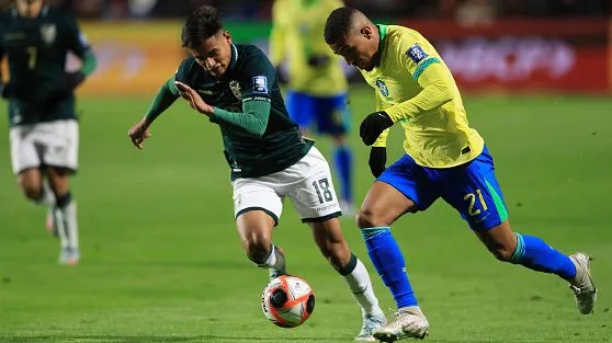 Samuel Lino durante partida. Foto: Buda Mendes/Getty Images