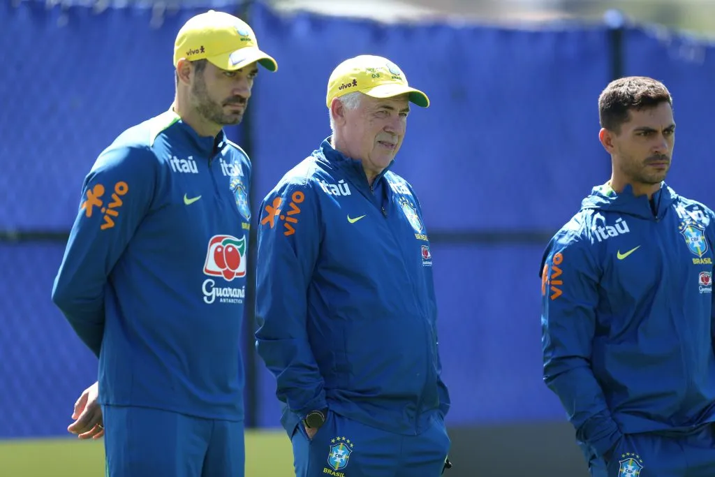 Carlo Ancelotti tecnico da Selecao Brasileira durante treino na Granja Comary em Teresopolis (RJ). Foto: Marlon Costa/AGIF