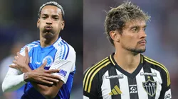 Matheus Pereira e Gustavo Scarpa vão se enfrentar em Cruzeiro x Atlético-MG - Fotos: Gilson Lobo/AGIF / Thiago Ribeiro/AGIF