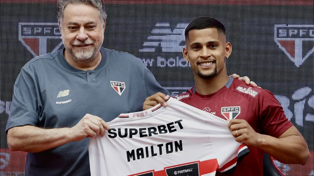 Mailton sendo apresentado - Foto: X/São Paulo FC