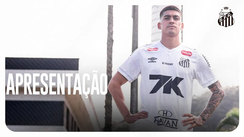 Adonis Frías no Santos - Foto: X do Santos