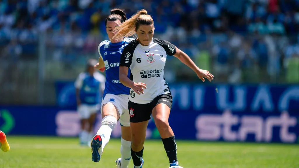 Tamires na final do Brasileiro Feminino pelo Corinthians