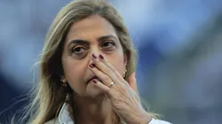 Leila pereira, presidente do Palmeiras, durante partida contra o Corinthians no estadio Arena Corinthians pelo campeonato Brasileiro A 2025. Foto: Ettore Chiereguini/AGIF