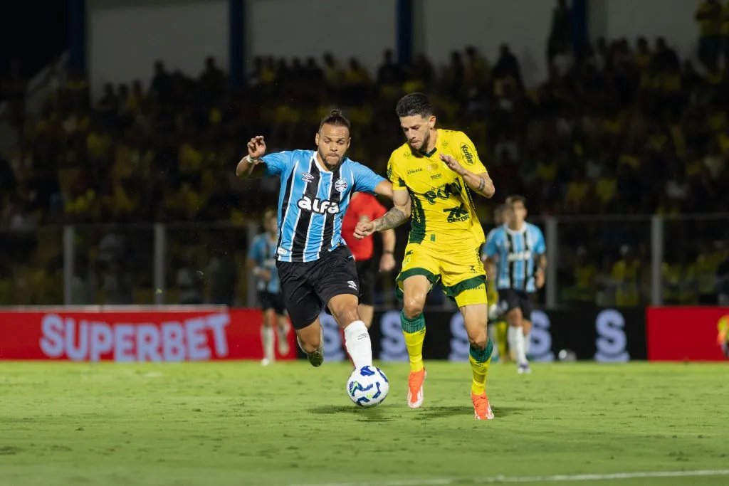 Braithwaite jogador do Grêmio durante partida contra o Mirassol – FOTO: Rainier Moura / Grêmio FBPA