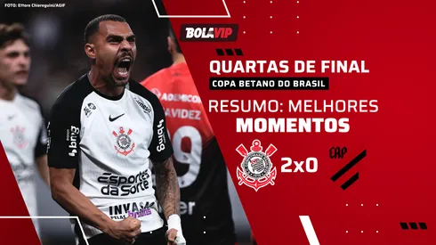 Corinthians volta a vencer o Athletico-PR na Copa Betano do Brasil e se classifica às semifinais. Foto: Ettore Chiereguini/AGIF