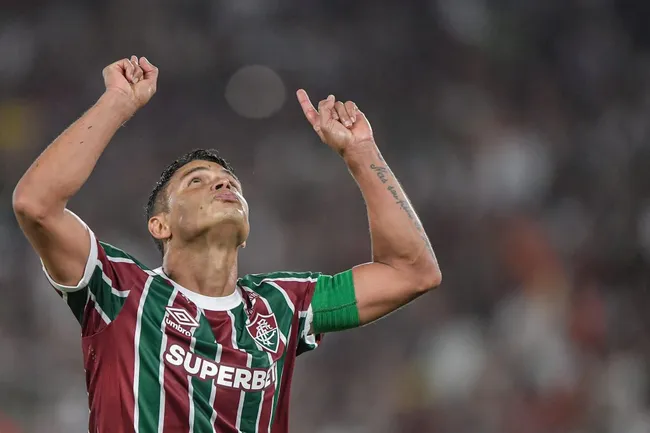 Thiago Silva jogador do Fluminense comemora seu gol durante partida contra o Bahia no estadio Maracana pelo campeonato Copa Do Brasil 2025. Foto: Thiago Ribeiro/AGIF