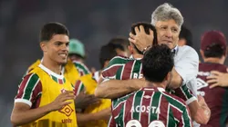 Jogadores do Fluminense comemoram vitoria ao final da partida contra o Bahia no estadio Maracana pelo campeonato Copa Do Brasil 2025. Foto: Jhony Pinho/AGIF