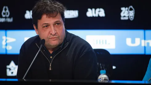 Alberto Guerra Presidente do Gremio durante em coletiva de imprensa realizada no Arena do Gremio. Foto: Maxi Franzoi/AGIF