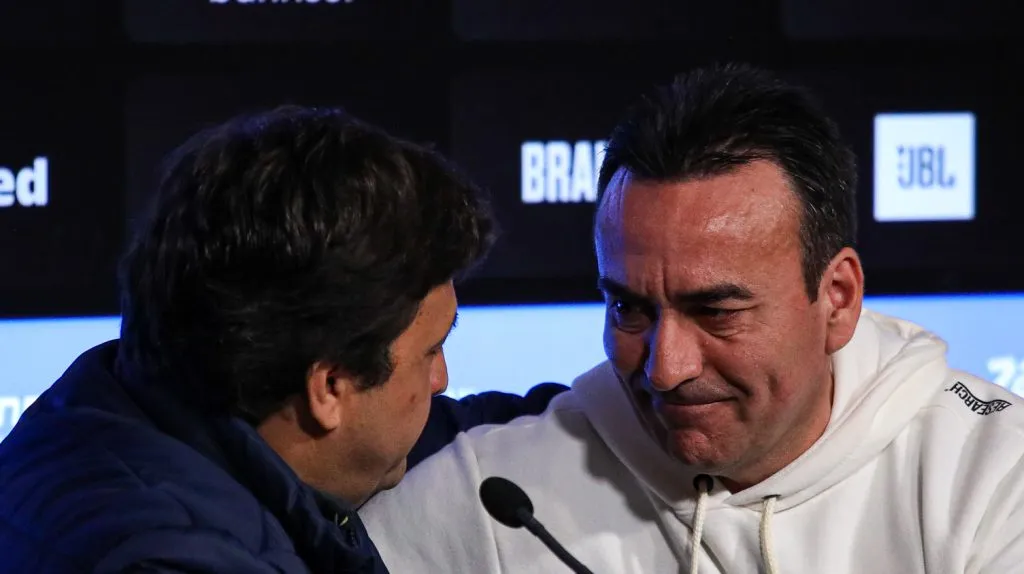 Foto: ANGELO PIERETTI/GRÊMIO FBPA – Marcelo Marques ao lado de Alberto Guerra.